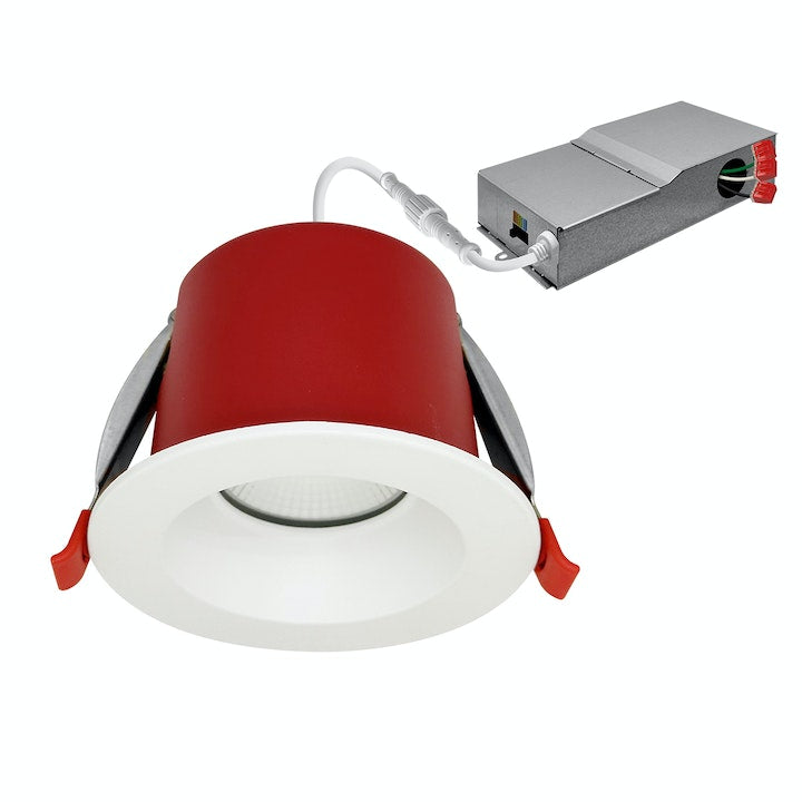EnvisionLED LED-DLJBX-4RG-15W-5CCT-FR-WH-R SnapTrim-Line: 4-in Regressed Downlight, Fire Rated, Round, 120V, 5CCT, White Finish