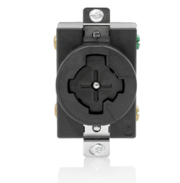 Leviton 20403-L 30 Amp, 600 Volt, Single Flush Receptacle