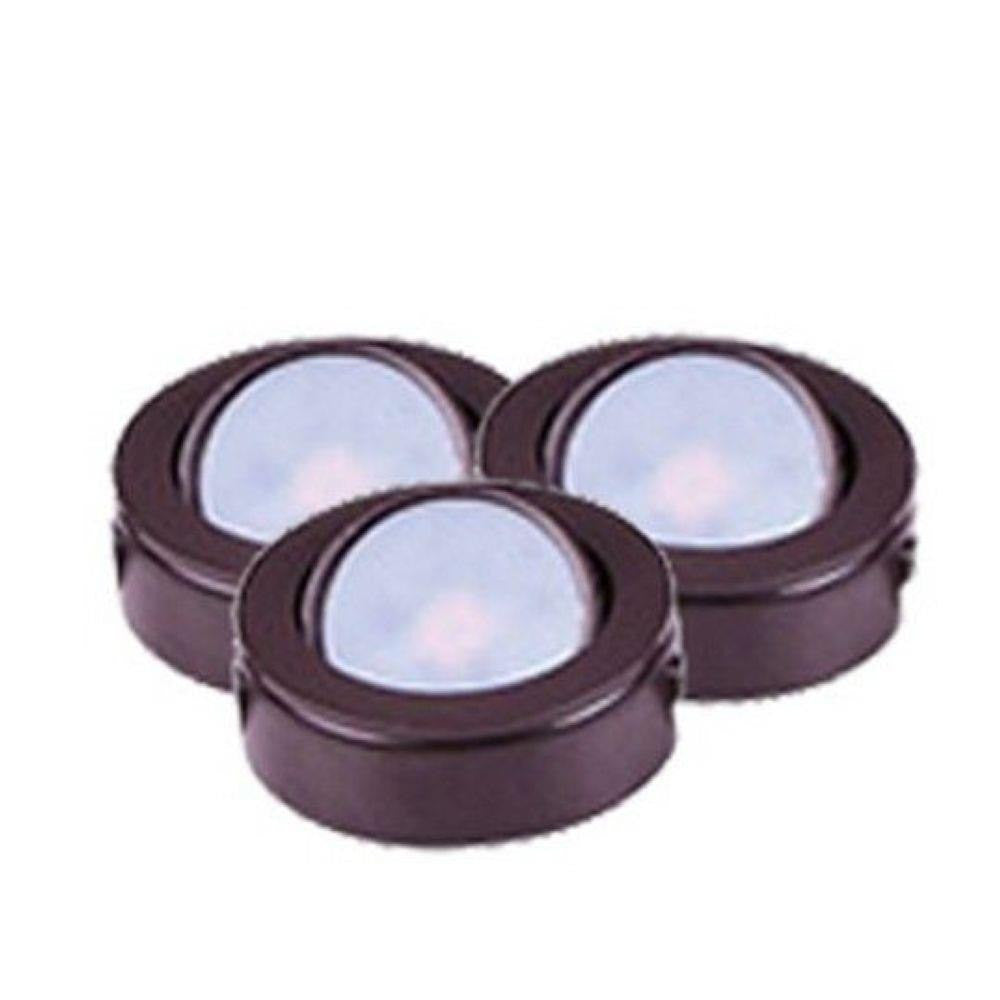 Maxim Lighting 53836WT CounterMax 3 Light 2.75 Inch White Under Cabinet Disc Light - Bronze Finish Group View