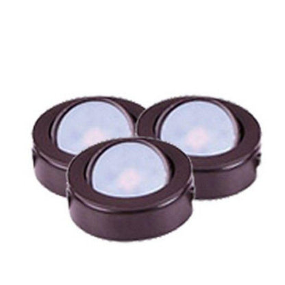 Maxim Lighting 53836WT CounterMax 3 Light 2.75 Inch White Under Cabinet Disc Light - Bronze Finish Group View