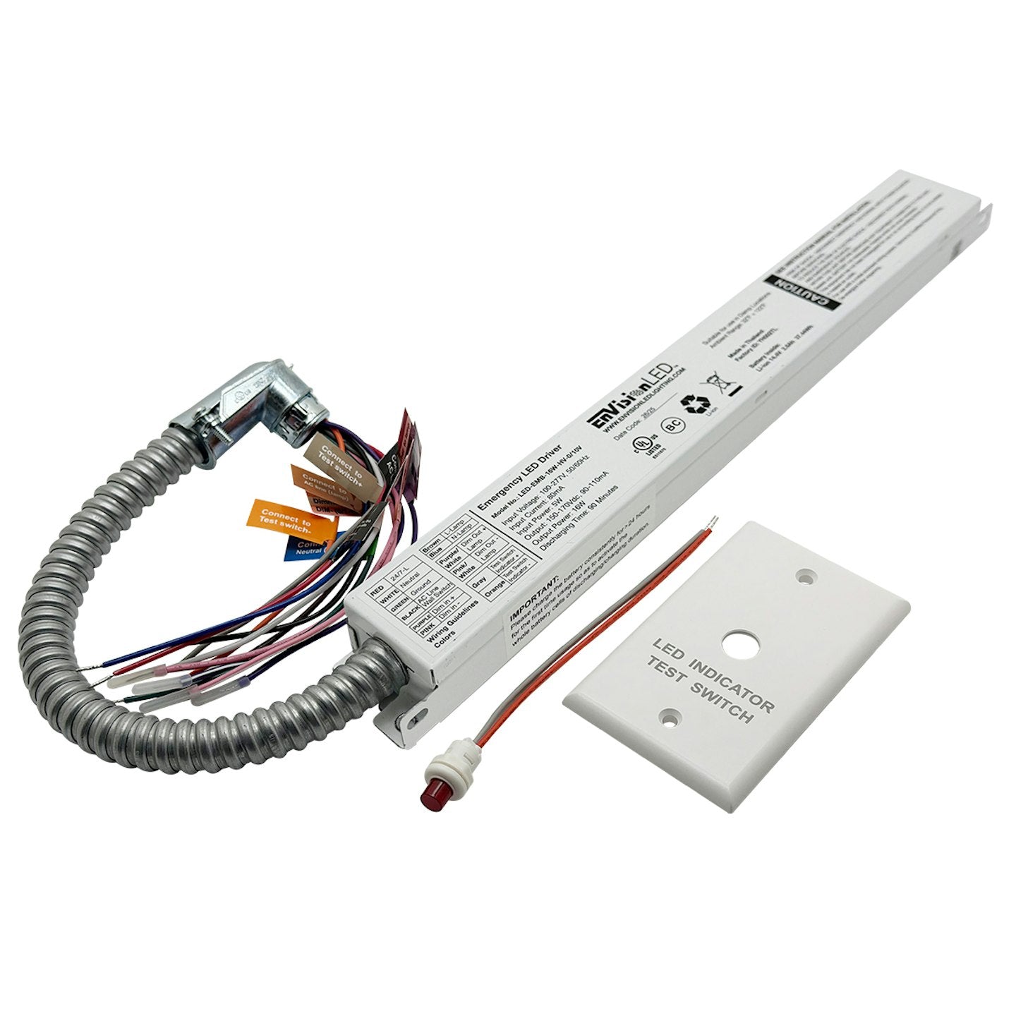 EnVision LED-EMB-16W-HV-0/10V High Voltage Emergency Backup 16W 120-277V for Wall Packs