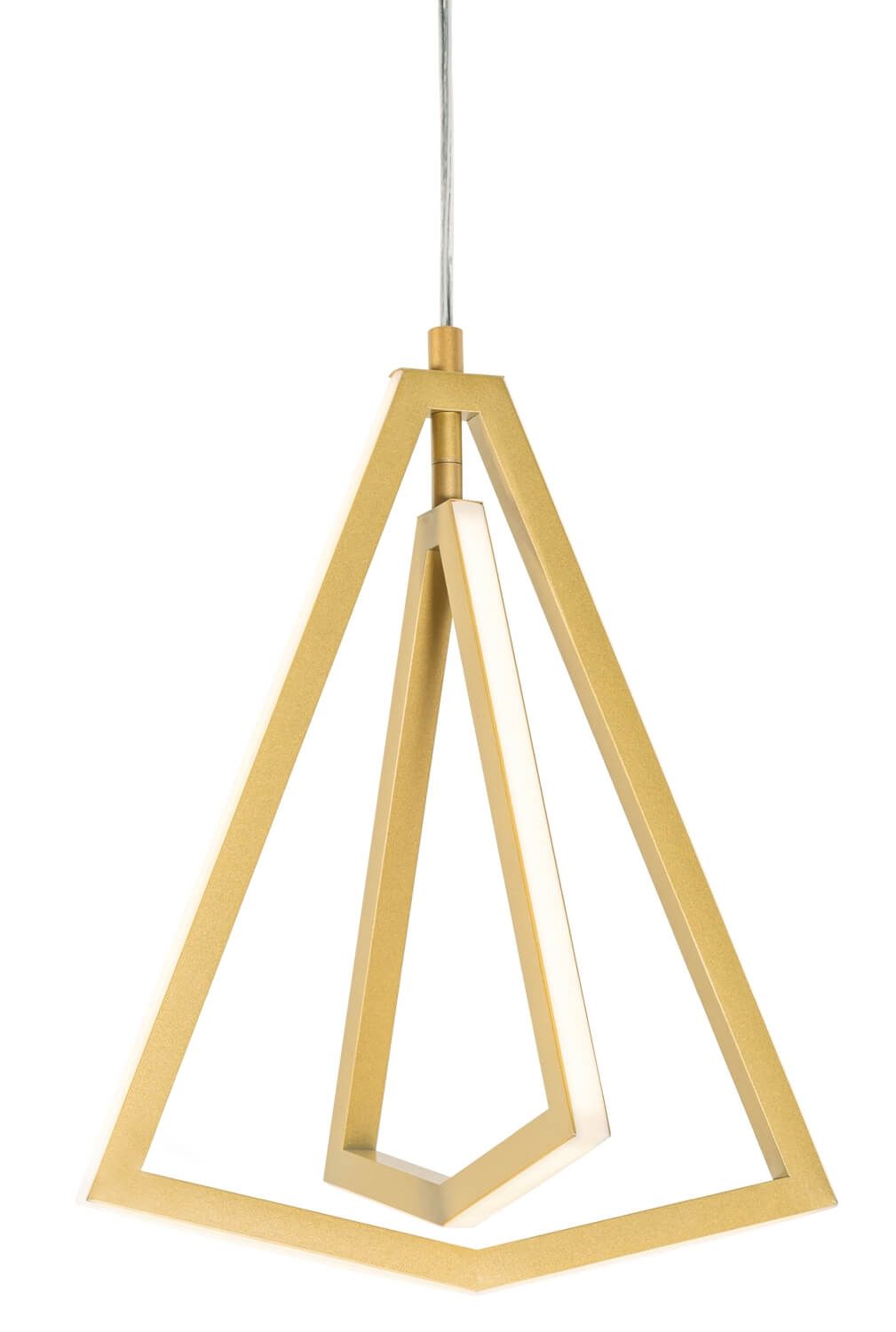 AFX Lighting GNAP15L30D1GD Gianna 13 Inch LED Pendant In Gold With White Acrylic Diffuser