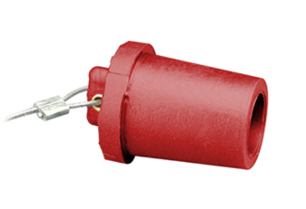 Leviton 17P21-R  Male Cap for 23 Series Panel Mount Receptacles, Red