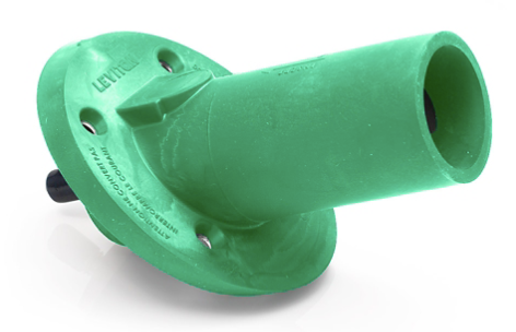 Leviton 17R23-SG 17 Series Male Receptacle, 30-Degree, 250-500 MCM, 1" Threaded Stud, Green Finish