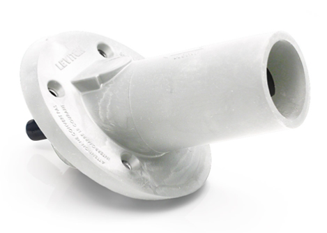 Leviton 17R23-SW 17 Series Male Receptacle, 30-Degree, 250-500 MCM, 1" Threaded Stud, White Finish