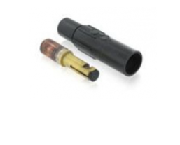 Leviton 17V23-E 17 Series Single Pole Cam-type Male Vulacanized Plug, Taper Nose, Crimped Connection, Cable Range- 500-750MCM, 600V 690A, Black Finish