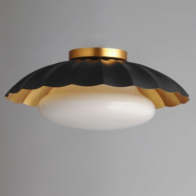 Maxim Lighting 18059MWGL Primrose Flush Mount - Side Profile Installed on Ceiling