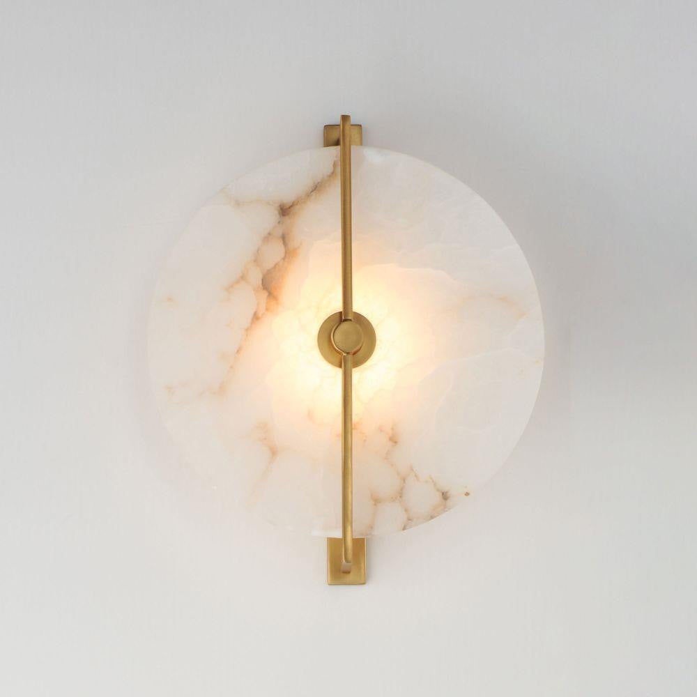 Maxim Lighting 18200WANAB Quarry Natural Aged Brass Wall Sconce - Front View Lit