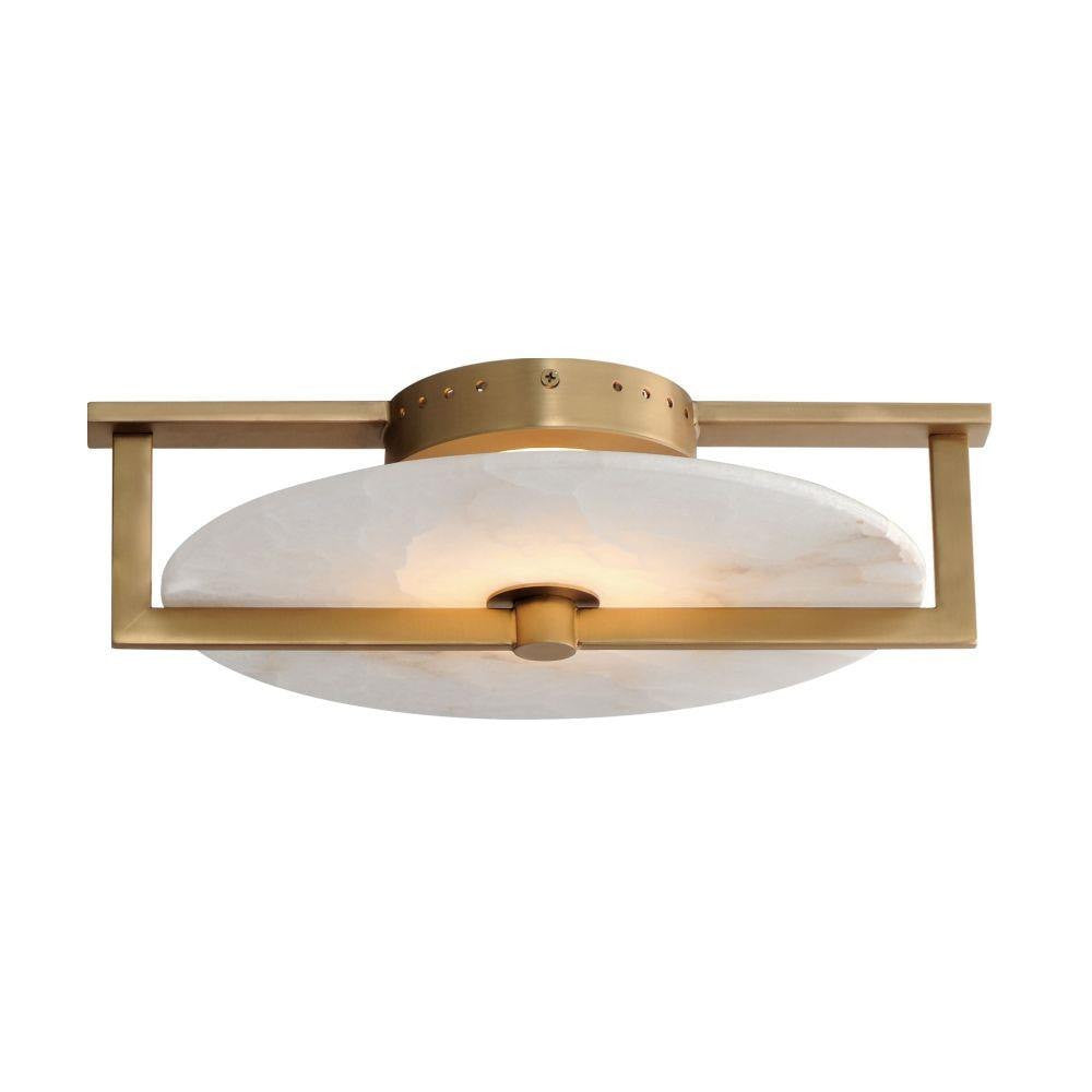 Maxim Lighting 18200WANAB Quarry Natural Aged Brass Flush Mount - Ceiling Mount Configuration