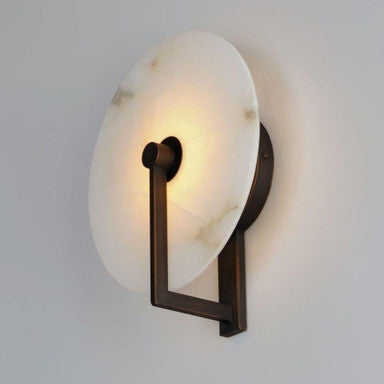 Maxim Lighting 18201WADBZ Quarry LED Wall Sconce Three-Quarter Angle View Illuminated