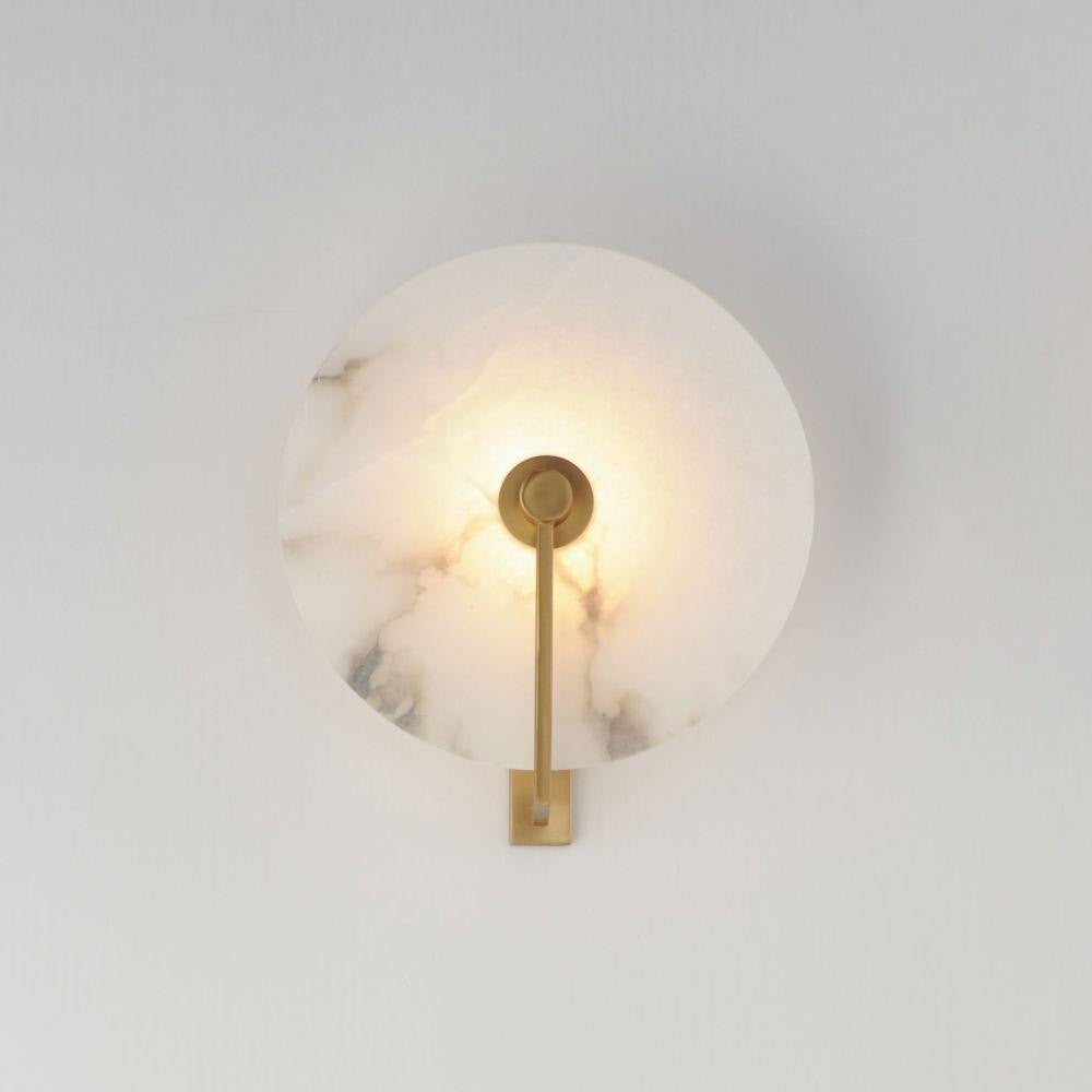 Maxim Lighting 18201WANAB Quarry 1 Light Natural Aged Brass Wall Sconce illuminated on wall