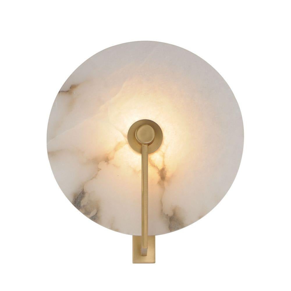 Maxim Lighting 18201WANAB Quarry 1 Light Natural Aged Brass Wall Sconce illuminated front view white background