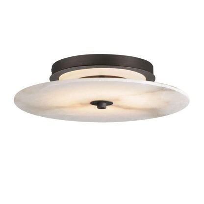Maxim Lighting 18202WADBZ Quarry 1 Light 15 Inch Darkened Bronze LED Flush Mount Ceiling Light - White Background