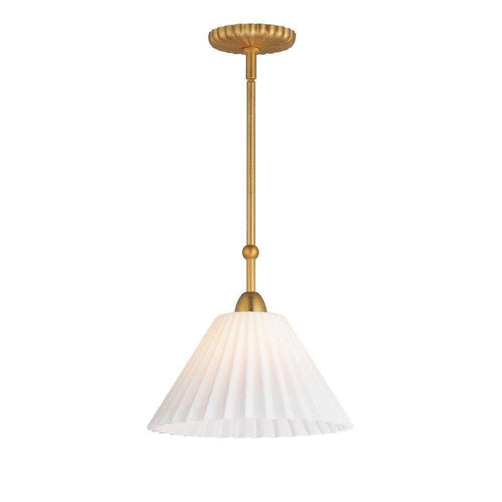 Maxim Lighting 18311SWGL Kismet 1 Light 12 inch Gold Leaf Pendant Ceiling Light - Full View with Canopy