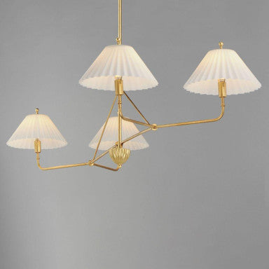 Maxim Lighting 18314SWGL Kismet 4 Light Gold Leaf Linear Pendant - Three-Quarter Angle View