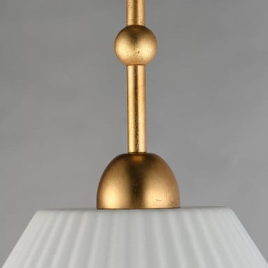 Maxim Lighting 18319SWGL Kismet Pendant - Close-up of Gold Leaf Stem and Fitter Detail