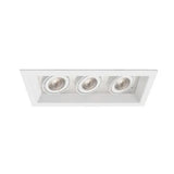 Eurofase Lighting TE113GU10-22 4-in MR16 Recessed Light with Trim, 3-Light, GU10, Wattage 150W, Voltage 120V, White/White