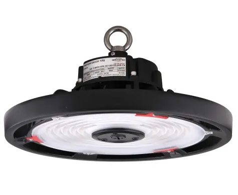 Keystone KT-RHLED100-12C-850-VDIM-P /G2 Compact Round High Bay, Wattage 100W, Lumens 15900 lm, Voltage 120V-277V, Color Temperature 5000K, Black, Generation 2