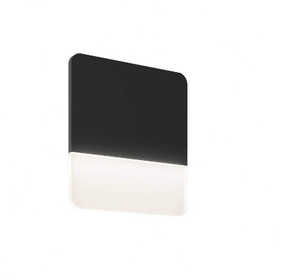 DALS Lighting SQS10-3K-BK 1 LED Square Ultra Slim Wall Sconce, 11 Inches Tall and 1.5 Inches Wide, Wattage 13W, Color Temperature 3000K, Black Finish