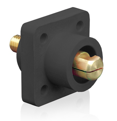 Leviton 18R21-UE 18 Series Male Receptacle, 90-Degree, #2 - 4/0 AWG, 0.75" Threaded Stud