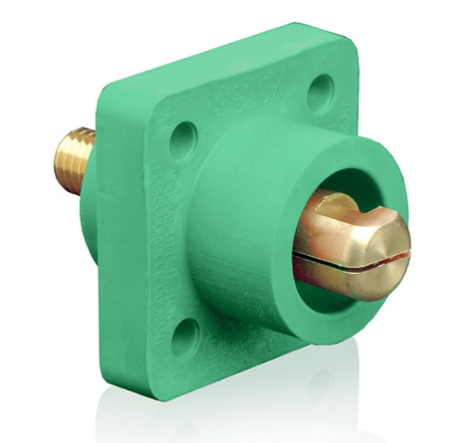 Leviton 18R21-UG 18 Series Male Receptacle, 90-Degree, #2 - 4/0 AWG, 0.75" Threaded Stud