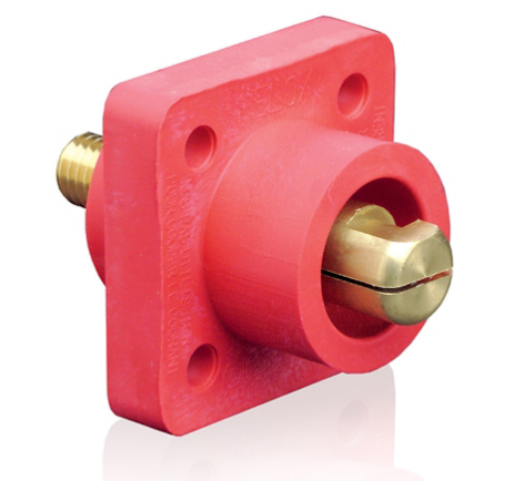 Leviton 18R21-UR 18 Series Male Receptacle, 90-Degree, #2 - 4/0 AWG, 0.75" Threaded Stud