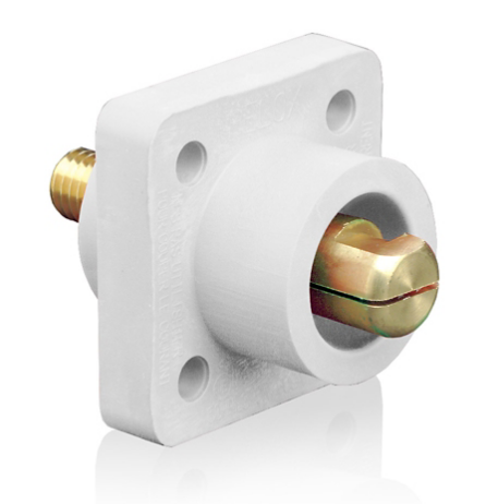 Leviton 18R21-UW 18 Series Male Receptacle, 90-Degree, #2 - 4/0 AWG, 0.75" Threaded Stud