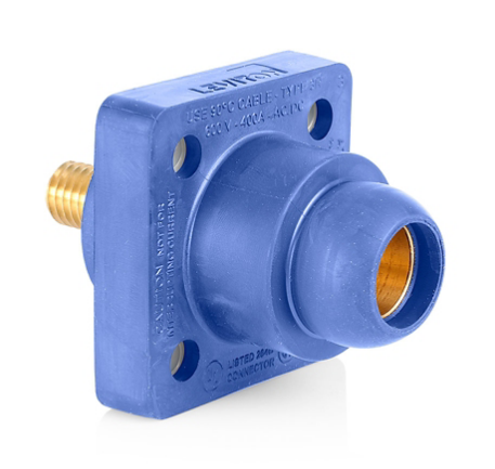 Leviton 18R22-UB 18 Series Female Receptacle, 90-Degree, #2 - 4/0 AWG, 0.75" Threaded Stud