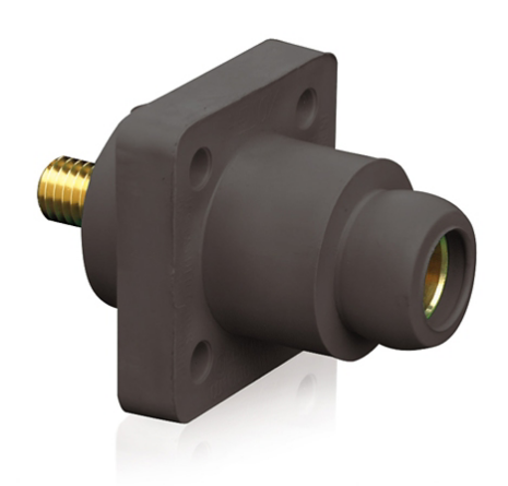 Leviton 18R22-UE 18 Series Female Receptacle, 90-Degree, #2 - 4/0 AWG, 0.75" Threaded Stud