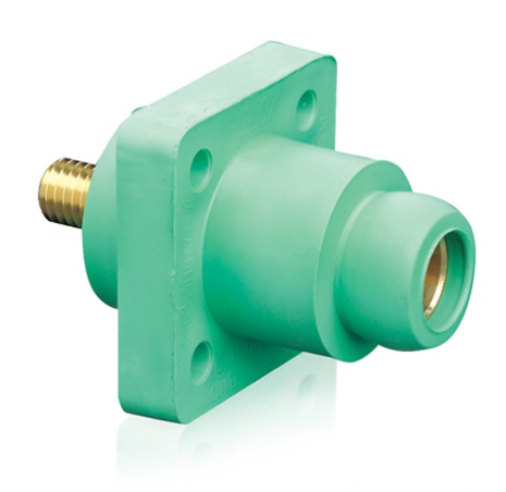 Leviton 18R22-UG 18 Series Female Receptacle, 90-Degree, #2 - 4/0 AWG, 0.75" Threaded Stud