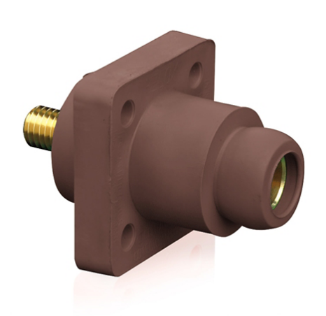 Leviton 18R22-UH 18 Series Female Receptacle, 90-Degree, #2 - 4/0 AWG, 0.75" Threaded Stud