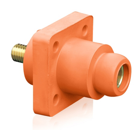 Leviton 18R22-UO 18 Series Female Receptacle, 90-Degree, #2 - 4/0 AWG, 0.75" Threaded Stud