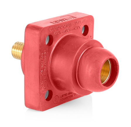 Leviton 18R22-UR 18 Series Female Receptacle, 90-Degree, #2 - 4/0 AWG, 0.75" Threaded Stud
