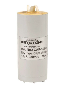 Keystone CAP-150MH Dry Film Capacitor HID Metal Halide (MH) 150 Watt, 16uF, 280V