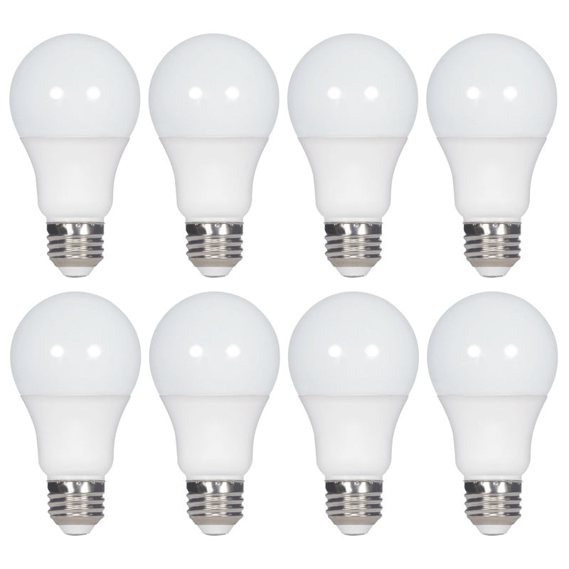 SATCO S14463 A19 LED Lamp, Wattage 14W, Color Temperature 5000K, Non-Dimmable, E26, 1500 Lumens - 120V - 8-pack