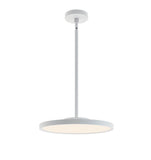 AFX Lighting EGRP16LAJD1WH Edge 16 Inch LED Round Pendant In White With White Acrylic Diffuser