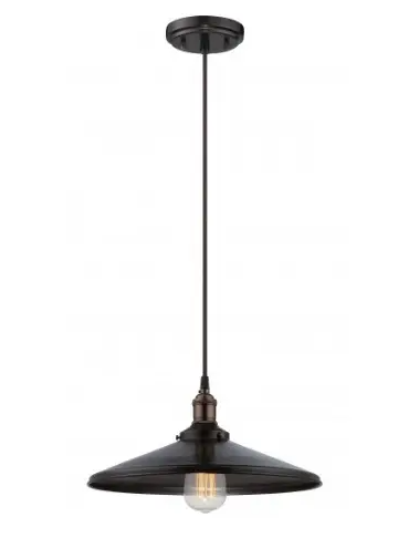Nuvo 60-5509 Vintage 6.5" Pendant Light Fixture w/ Matching Shade, Wattage 100W, Rustic Bronze