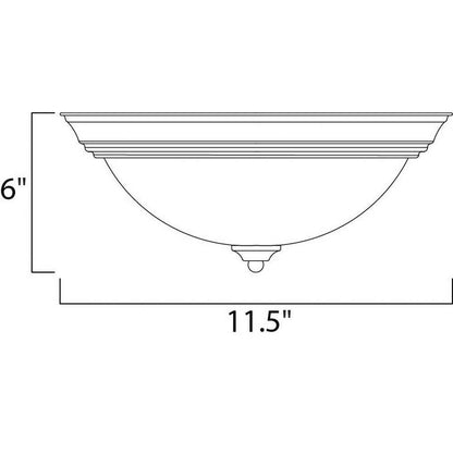 Maxim Lighting 1940MROI Outdoor Essentials Flush Mount Dimensions 11.5 Inch Wide x 6 Inch High