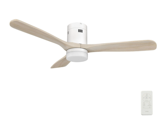 Carro USA SFR523P3-L12-WM1-1-FM Labelle Contemporary White LED 52" Ceiling Fan, White/Whitewashed