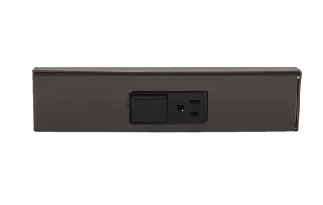Task Lighting TRS9-1B-BZ 9" Angled Power Strip, 1 Black Single Receptacle / Switch, Bronze