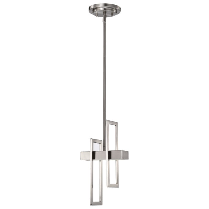 Nuvo 62-106 FRAME LED PENDANT, Wattage 10W, Color Temperature 3000K, Brushed Nickel, Voltage 120V