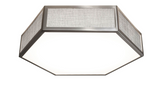 AFX Lighting CLAF1418LAJD1SNGY Clara 16 Inch LED Flush Mount In Satin Nickel With White Acrylic Bottom Diffuser