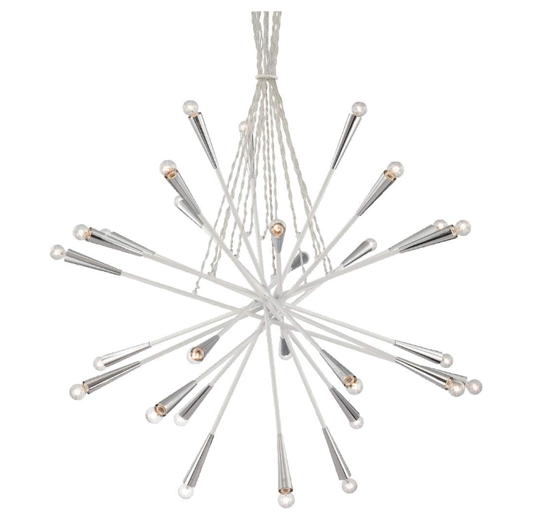 Eurofase Lighting 19800-028 Zazu 28 Light 44 inch Chrome Pendant Ceiling Light