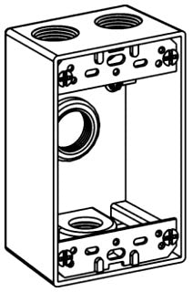 Orbit 1B50-4-BR Electric Box, 2" Deep 4 Outlets w/1/2" Hole Size Weatherproof, Bronze Finish