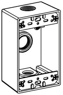 Orbit 1B75-3-BR Electric Box, 2" Deep 3 Outlets w/3/4" Hole Size Weatherproof, Bronze Finish