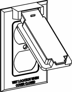 ORBIT 1C-DV-BR Duplex 1-Gang Vertical Weatherproof Cover, Device Mount, Bronze Finish