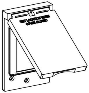 ORBIT 1C-GV-BR Electrical Box Cover W/ Decorator Receptacle Vertical Zinc Weatherproof One Gang, Bronze Finish