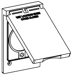 ORBIT 1C-PO30 Electrical Box Cover W/ 30A Power Outlet Opening Zinc Weatherproof One Gang, Gray Finish