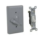 Orbit 1CA-SW15-BR 1-Gang Aluminum Weatherproof Lever Switch Cover W/TS15 Device Mount, Bronze Finish