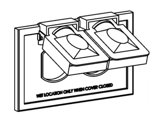Orbit 1CP-DH Duplex Receptacle Horizontal Plastic Weatherproof 1-G ...